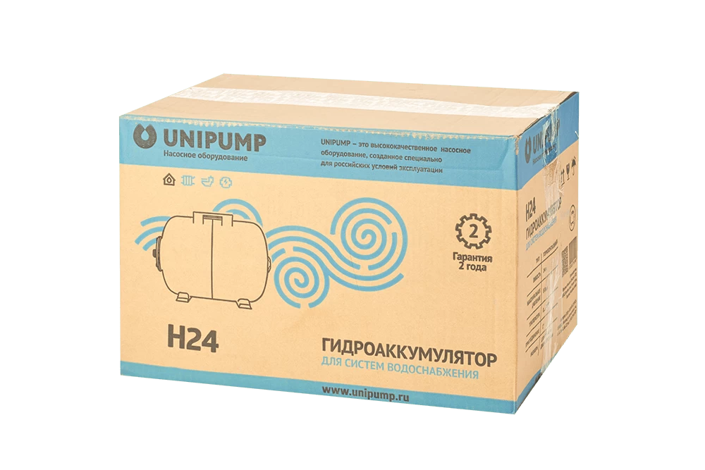 Гидроаккумулятор UNIPUMP 24 л (нерж.) горизонтальный